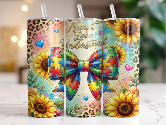 Autism Awareness Sunflower Tumbler Wrap Review