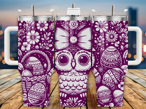Boho Easter Owl Bow 40oz Tumbler Review