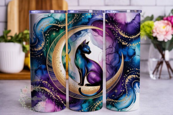 Cosmic Cat Moon Art Tumbler Wrap Review