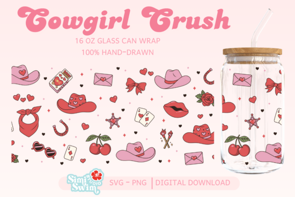 Cowgirl Crush Glass Can Tumbler Wrap Review