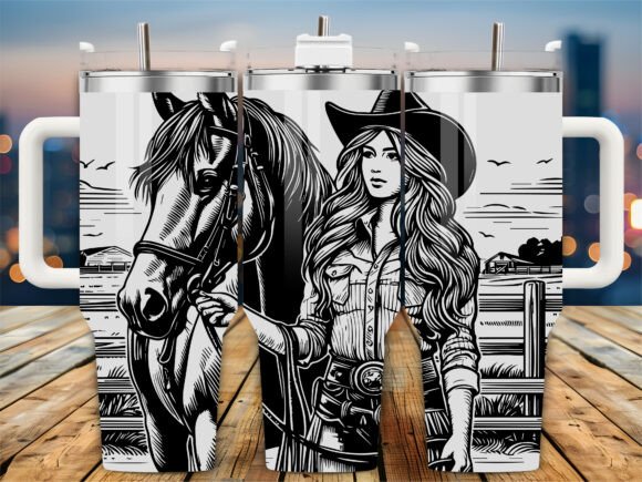 Cowgirl Horse Farm 40oz Tumbler Design Review