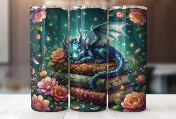 Detailed Review: Dragon Sleeping on Books Tumbler Wrap