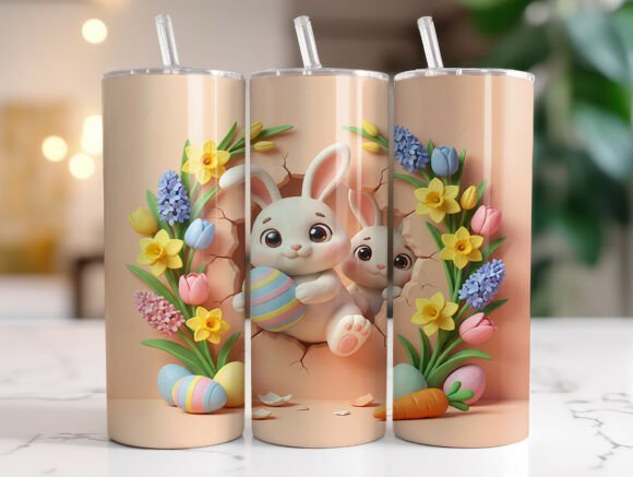 Easter Bunnies Spring Flowers Tumbler Review