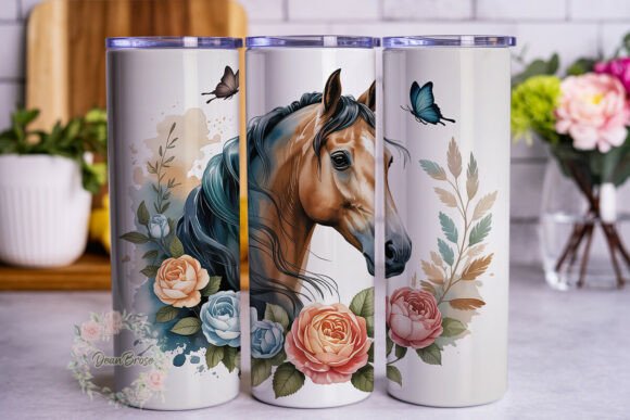 Floral Horse Watercolor 20oz Tumbler Review