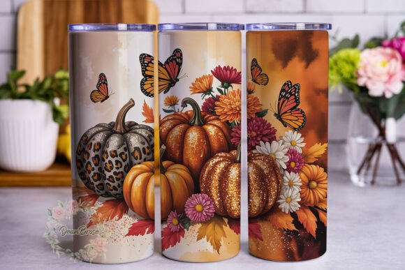 Glitter Pumpkin Season 20oz Tumbler Wrap Review