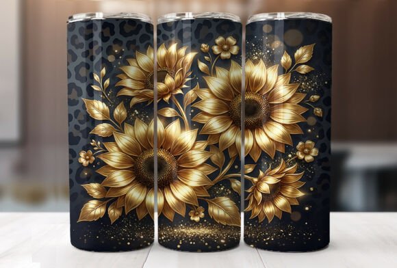 Gold Sunflower Leopard Pattern Tumbler Review