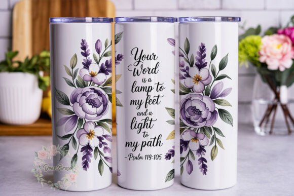 Lavender Floral Scripture 20oz Tumbler Review