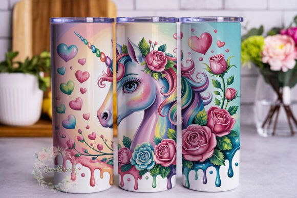 Magical Unicorn Rose Hearts 20oz Tumbler Review