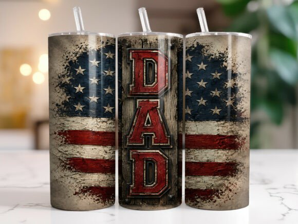 Patriotic Dad USA Flag 20oz Tumbler Wrap Review