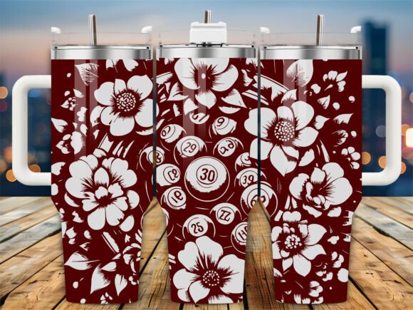 Retro Bingo Flower 40oz Tumbler Design Review