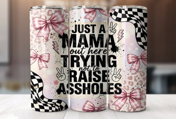 Sassy Mama Quote Checkered Bow Tumbler Review