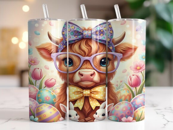Spring Floral Highland Cow Tumbler Wrap Review