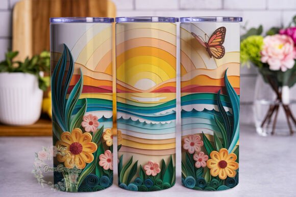 Sunset Beach Quilling 20oz Tumbler Wrap Review