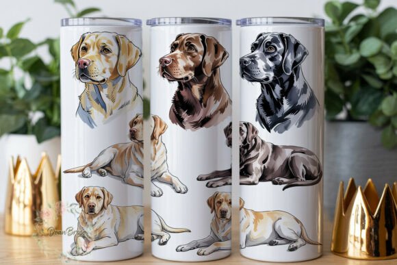 Watercolor Labradors Dog 20oz Tumbler