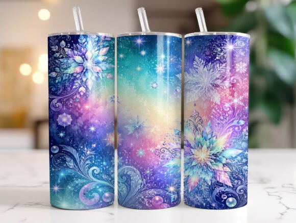 Winter Glitter Snowflake Tumbler Wraps: A Designer's Review